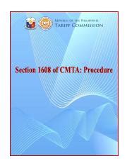 section 1608 cmta|Customs Modernization and Tariff Act .